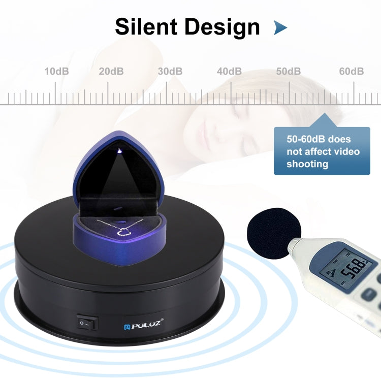 PULUZ 15cm USB Electric Rotating Turntable Display Stand Video Shooting Props Turntable for Photography, Load 1-5kg(Black) -  by PULUZ | Online Shopping South Africa | PMC TechLife | Buy Now Pay Later Mobicred