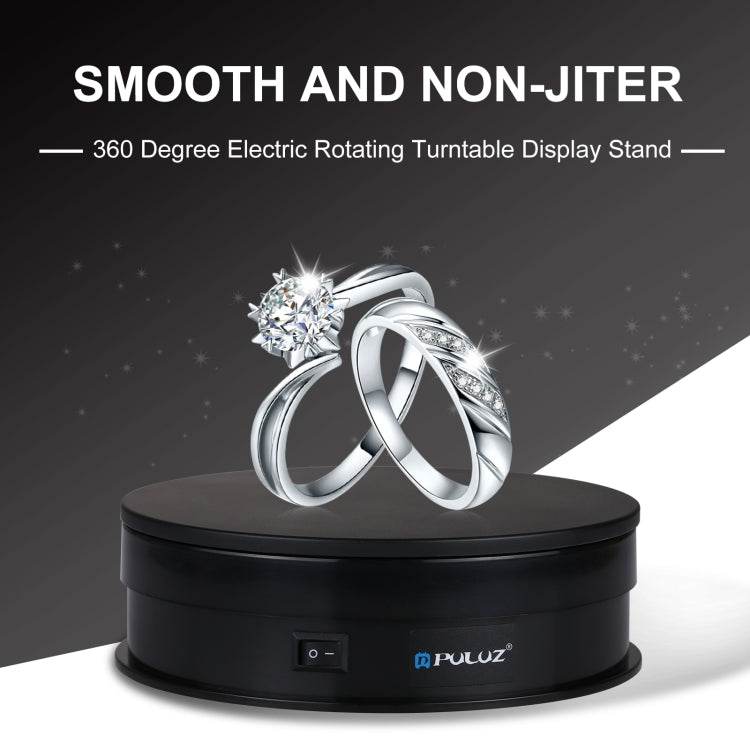 PULUZ 15cm USB Electric Rotating Turntable Display Stand Video Shooting Props Turntable for Photography, Load 1-5kg(Black) -  by PULUZ | Online Shopping South Africa | PMC TechLife | Buy Now Pay Later Mobicred