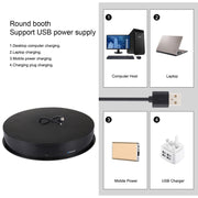 PULUZ 30cm USB Electric Rotating Turntable Display Stand Video Shooting Props Turntable for Photography, Load 10-20kg(Black)