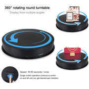 PULUZ 30cm USB Electric Rotating Turntable Display Stand Video Shooting Props Turntable for Photography, Load 10-20kg(Black)