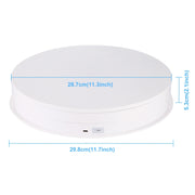 PULUZ 30cm USB Electric Rotating Turntable Display Stand Video Shooting Props Turntable for Photography, Load 10-20kg(White)