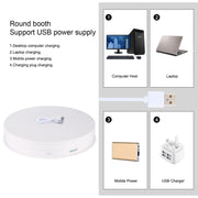 PULUZ 30cm USB Electric Rotating Turntable Display Stand Video Shooting Props Turntable for Photography, Load 10-20kg(White)