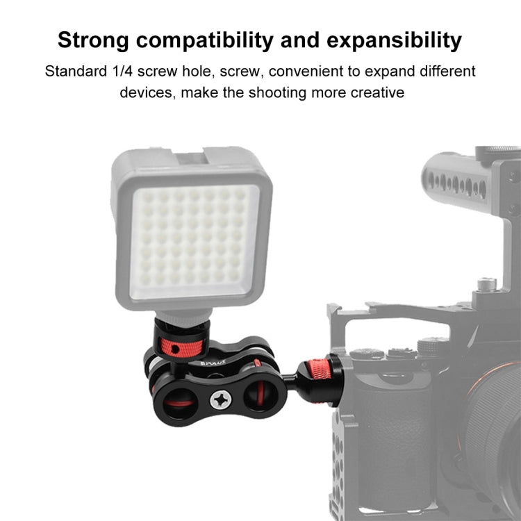 PULUZ Magic Arm Bracket Mount 1/4 inch Ball Head Magic Arm(Black) - Camera Gimbal by PULUZ | Online Shopping South Africa | PMC Jewellery | Buy Now Pay Later Mobicred