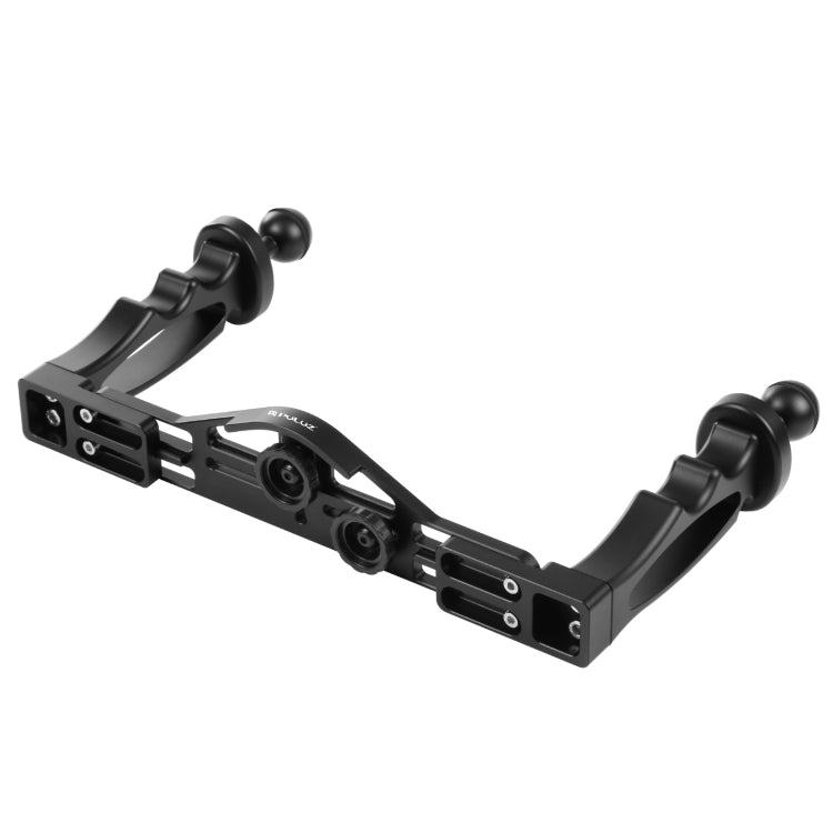 PULUZ Dual Handles Aluminium Alloy Tray Stabilizer for Underwater Camera Housings(Black) - free shipping - PMC Jewellery - Order now!