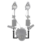 PULUZ Dual Handles Aluminium Alloy Tray Stabilizer for Underwater Camera Housings(Black)