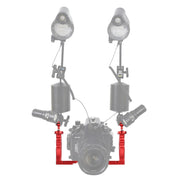 PULUZ Dual Handles Aluminium Alloy Tray Stabilizer for Underwater Camera Housings(Red)