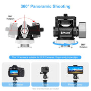 PULUZ Mini 180 Degree Swing Tripod Ball Head Cold Shoe Mount Adapter(Silver)