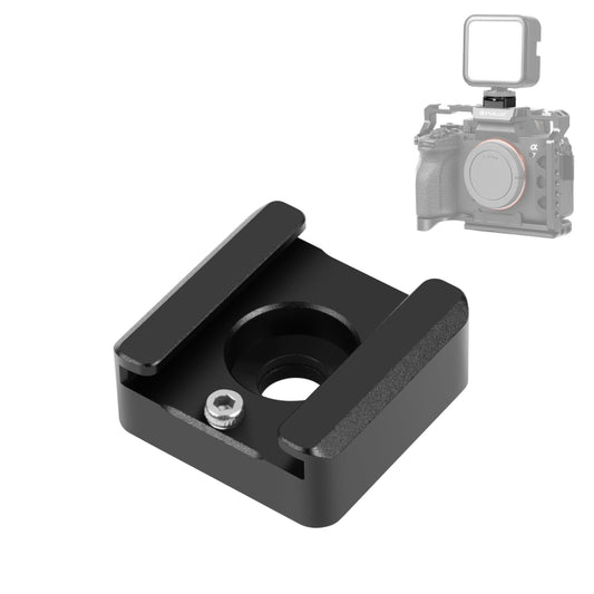 PULUZ Expand Cold Shoe Mount Adapter Microphone Flash Light Aluminum Alloy Holder Bracket (Black) - free shipping - PMC Jewellery - Order now!