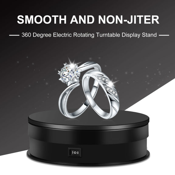 PULUZ 15cm Adjusting Speed Rotating Turntable Display Stand, Load: 3kg(Black)