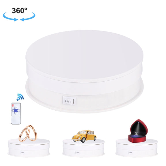 PULUZ 15cm Adjusting Speed Rotating Turntable Display Stand, Load: 3kg(White)