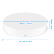 PULUZ 30cm Adjusting Speed Rotating Turntable Display Stand, Load 10-15kg, EU Plug(White)