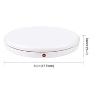 PULUZ 45cm Remote Control Adjusting Speed Rotating Turntable Display Stand, White, Load 100kg(UK Plug)
