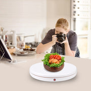 PULUZ 45cm Remote Control Adjusting Speed Rotating Turntable Display Stand, White, Load 100kg(UK Plug)