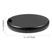 PULUZ 45cm Remote Control Adjusting Speed Rotating Turntable Display Stand with Power Socket, Black, Load 100kg(UK Plug)