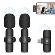 PULUZ Wireless Lavalier Noise Reduction Reverb Microphones for Type-C Phone, Type-C Receiver and Dual Microphones (Black) - Microphone by PULUZ | Online Shopping South Africa | PMC TechLife