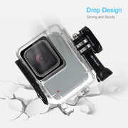 PULUZ 45m Underwater Water-resistant Housing Diving Case for GoPro HERO7 Silver / HERO7 White, with Buckle Basic Mount & Screw(Transparent)