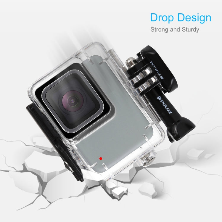 PULUZ 45m Underwater Water-resistant Housing Diving Case for GoPro HERO7 Silver / HERO7 White, with Buckle Basic Mount & Screw(Transparent)
