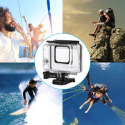 PULUZ 45m Underwater Water-resistant Housing Diving Case for GoPro HERO7 Silver / HERO7 White, with Buckle Basic Mount & Screw(Transparent)