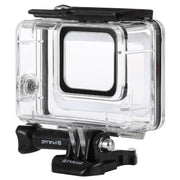 PULUZ 45m Underwater Water-resistant Housing Diving Case for GoPro HERO7 Silver / HERO7 White, with Buckle Basic Mount & Screw(Transparent)