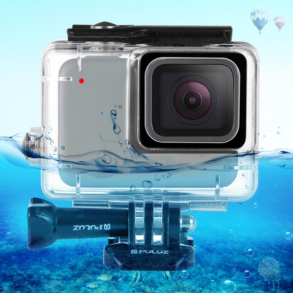 PULUZ 45m Underwater Water-resistant Housing Diving Case for GoPro HERO7 Silver / HERO7 White, with Buckle Basic Mount & Screw(Transparent)