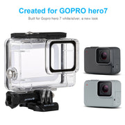 PULUZ 45m Underwater Water-resistant Housing Diving Case for GoPro HERO7 Silver / HERO7 White, with Buckle Basic Mount & Screw(Transparent)