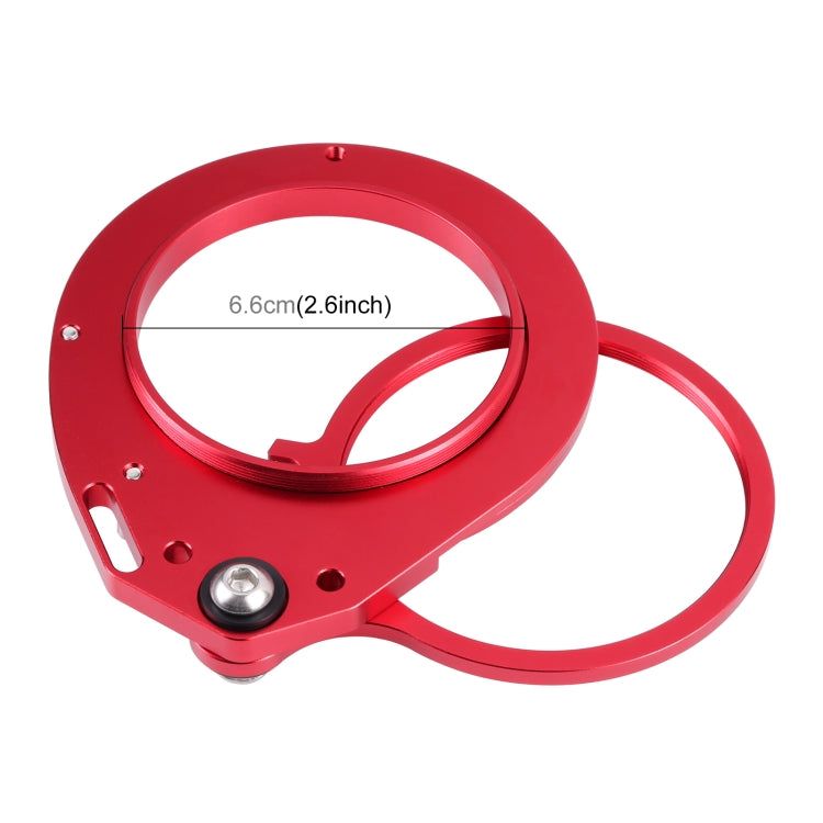PULUZ Aluminum Alloy 67mm to 67mm Swing Wet-Lens Diopter Adapter Mount for DSLR Underwater Diving Housing(Red) - Diving Accessories by PULUZ | Online Shopping South Africa | PMC TechLife | Buy Now Pay Later Mobicred