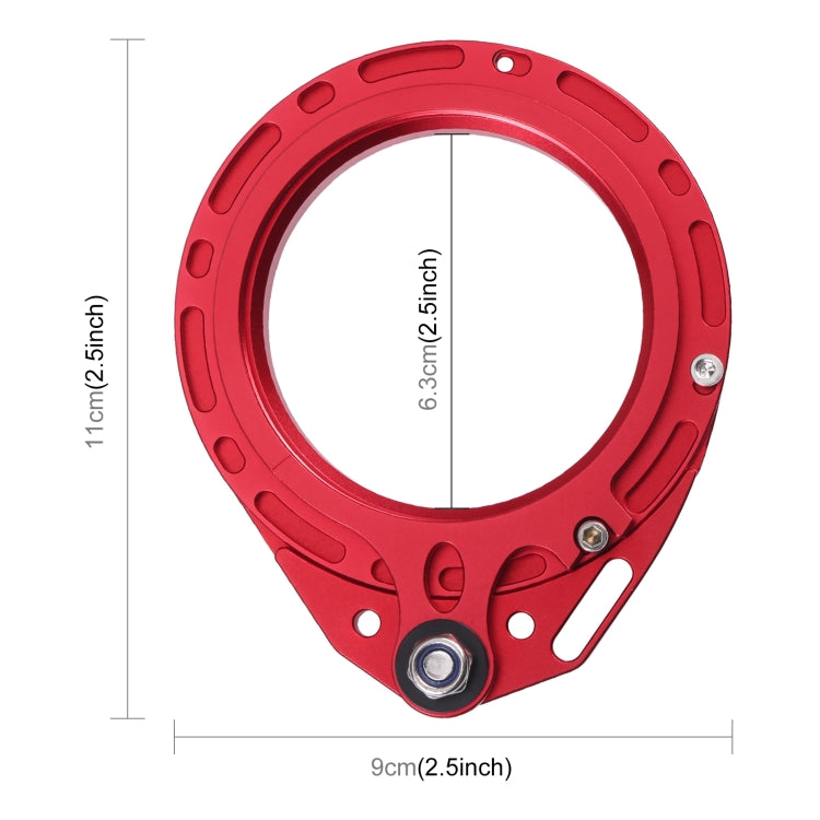 PULUZ Aluminum Alloy 67mm to 67mm Swing Wet-Lens Diopter Adapter Mount for DSLR Underwater Diving Housing(Red)