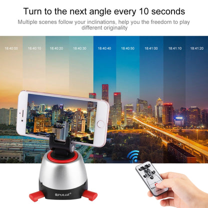 PULUZ Electronic 360 Degree Rotation Panoramic Head with Remote Controller for Smartphones, GoPro, DSLR Cameras(Red) - free shipping - PMC Jewellery - Order now!