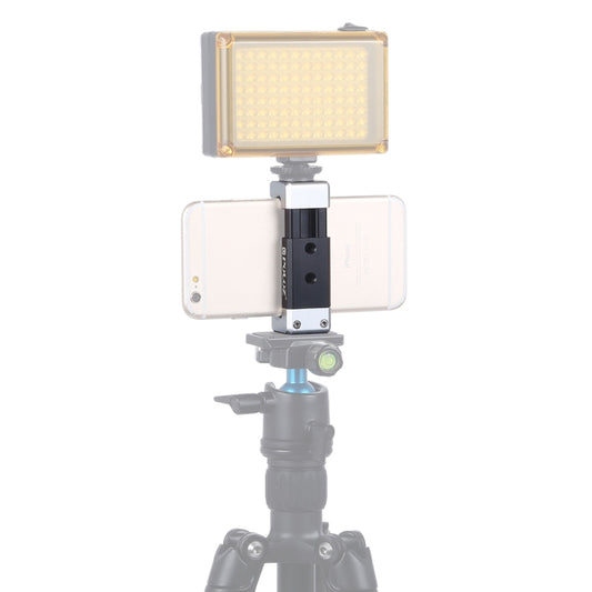 PULUZ Universal Phone Aluminum Alloy Clamp Holder Bracket with Cold Shoe For iPhone, Galaxy, Huawei, Xiaomi, Sony, HTC, Google and other Smartphones - Desktop Holder by PULUZ | Online Shopping South Africa | PMC Jewellery | Buy Now Pay Later Mobicred