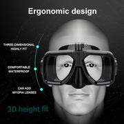 PULUZ Water Sports Diving Equipment Diving Mask Swimming Glasses for GoPro, Insta360, DJI and Other Action Cameras(Black)