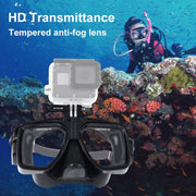 PULUZ Water Sports Diving Equipment Diving Mask Swimming Glasses for GoPro, Insta360, DJI and Other Action Cameras(Black)