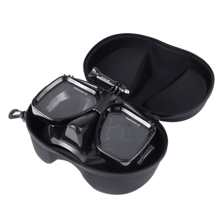 PULUZ Water Sports Diving Equipment Diving Mask Swimming Glasses for GoPro, Insta360, DJI and Other Action Cameras(Black)