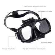 PULUZ Water Sports Diving Equipment Diving Mask Swimming Glasses for GoPro, Insta360, DJI and Other Action Cameras(Black)