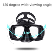 PULUZ Water Sports Diving Equipment Diving Mask Swimming Glasses for GoPro, Insta360, DJI and Other Action Cameras(Black)