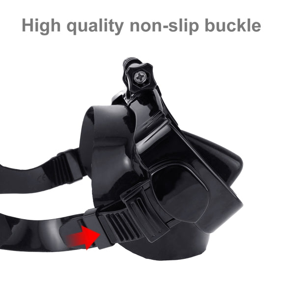 PULUZ Water Sports Diving Equipment Diving Mask Swimming Glasses for GoPro, Insta360, DJI and Other Action Cameras(Black)