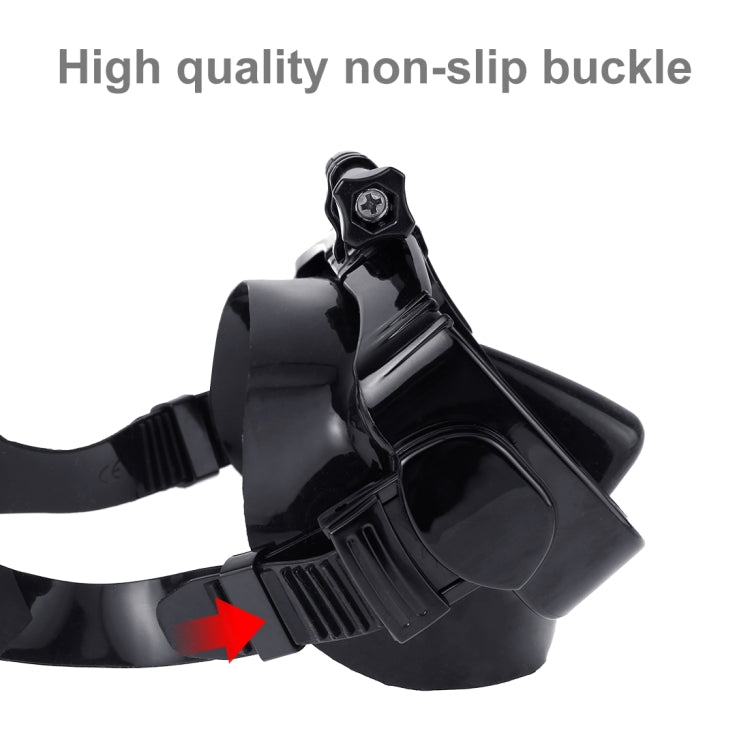 PULUZ Water Sports Diving Equipment Diving Mask Swimming Glasses for GoPro, Insta360, DJI and Other Action Cameras(Black)