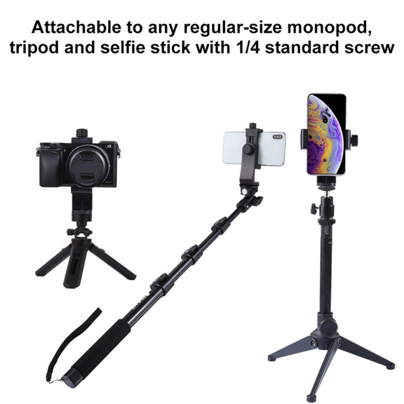 PULUZ 360 Degree Rotating Universal Horizontal Vertical Shooting Phone Clamp Holder Bracket for iPhone, Galaxy, Huawei, Xiaomi, Sony, HTC, Google and other Smartphones