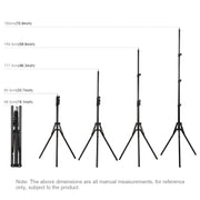 PULUZ Reverse Foldable 4 Sections 1.8m Height Tripod Mount Holder for Vlogging Video Light  Live Broadcast Kits(Black)