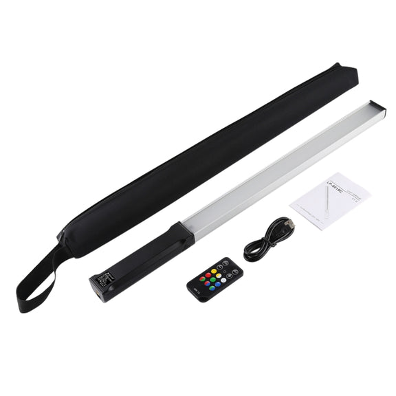 PULUZ RGB Colorful Photo LED Stick Adjustable Color Temperature Handheld LED Fill Light with Remote Control(Black)