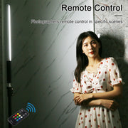 PULUZ RGB Colorful Photo LED Stick Adjustable Color Temperature Handheld LED Fill Light with Remote Control(Black)