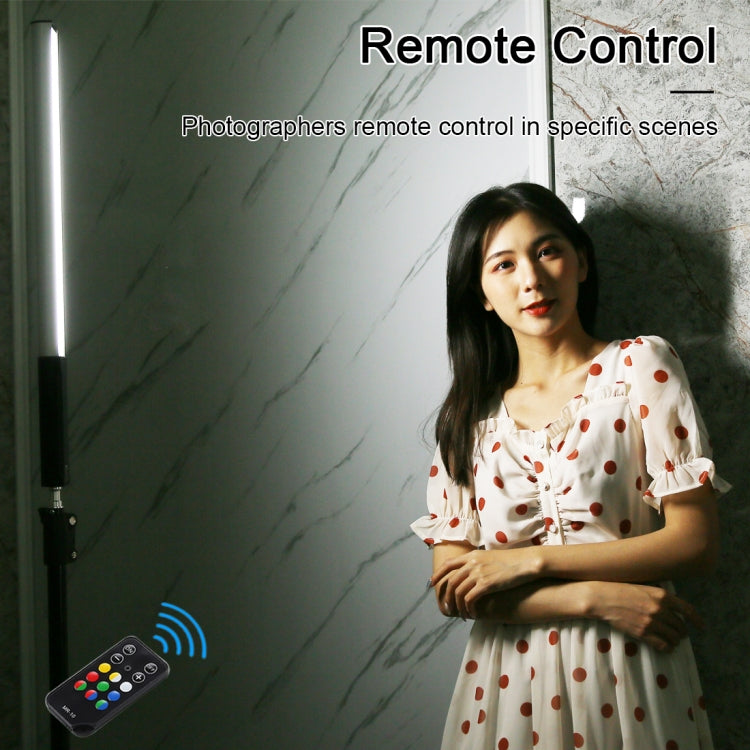 PULUZ RGB Colorful Photo LED Stick Adjustable Color Temperature Handheld LED Fill Light with Remote Control(Black)