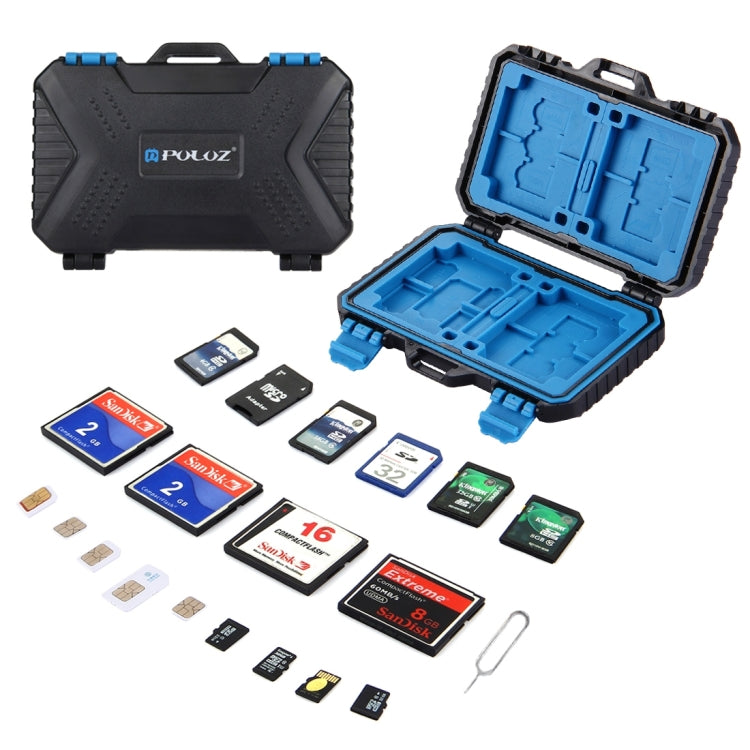 PULUZ 27 in 1 Memory Card Case for 4CF + 8SD + 9TF + 1Card PIN + 1Standard SIM + 2Micro-SIM + 2Nano-SIM - Card Case by PULUZ | Online Shopping South Africa | PMC TechLife