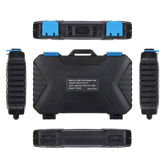 PULUZ 27 in 1 Memory Card Case for 4CF + 8SD + 9TF + 1Card PIN + 1Standard SIM + 2Micro-SIM + 2Nano-SIM