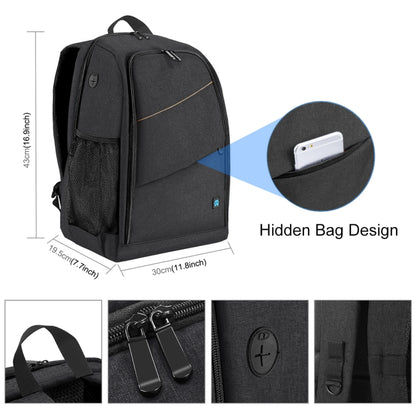PULUZ Outdoor Portable Waterproof Scratch-proof Dual Shoulders Backpack Handheld PTZ Stabilizer Camera Bag with Rain Cover for Digital Camera, DJI Ronin-SC / Ronin-S(Black) - free shipping - PMC Jewellery - Order now!