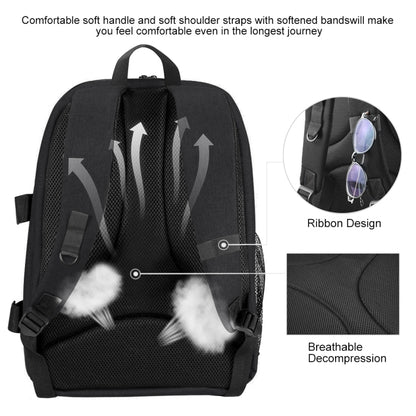 PULUZ Outdoor Portable Waterproof Scratch-proof Dual Shoulders Backpack Handheld PTZ Stabilizer Camera Bag with Rain Cover for Digital Camera, DJI Ronin-SC / Ronin-S(Black) - free shipping - PMC Jewellery - Order now!