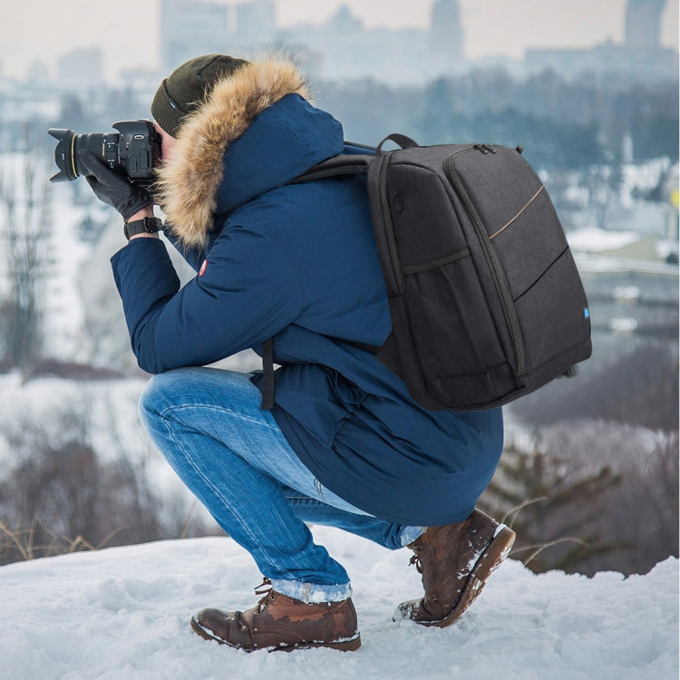 PULUZ Outdoor Portable Waterproof Scratch-proof Dual Shoulders Backpack Handheld PTZ Stabilizer Camera Bag with Rain Cover for Digital Camera, DJI Ronin-SC / Ronin-S(Black) - free shipping - PMC Jewellery - Order now!