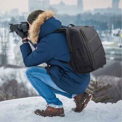PULUZ Outdoor Portable Waterproof Scratch-proof Dual Shoulders Backpack Handheld PTZ Stabilizer Camera Bag with Rain Cover for Digital Camera, DJI Ronin-SC / Ronin-S(Black) - free shipping - PMC Jewellery - Order now!