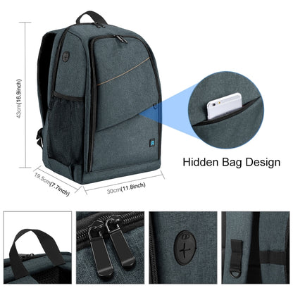 PULUZ Outdoor Portable Waterproof Scratch-proof Dual Shoulders Backpack Handheld PTZ Stabilizer Camera Bag with Rain Cover for Digital Camera, DJI Ronin-SC / Ronin-S(Grey) - free shipping - PMC Jewellery - Order now!