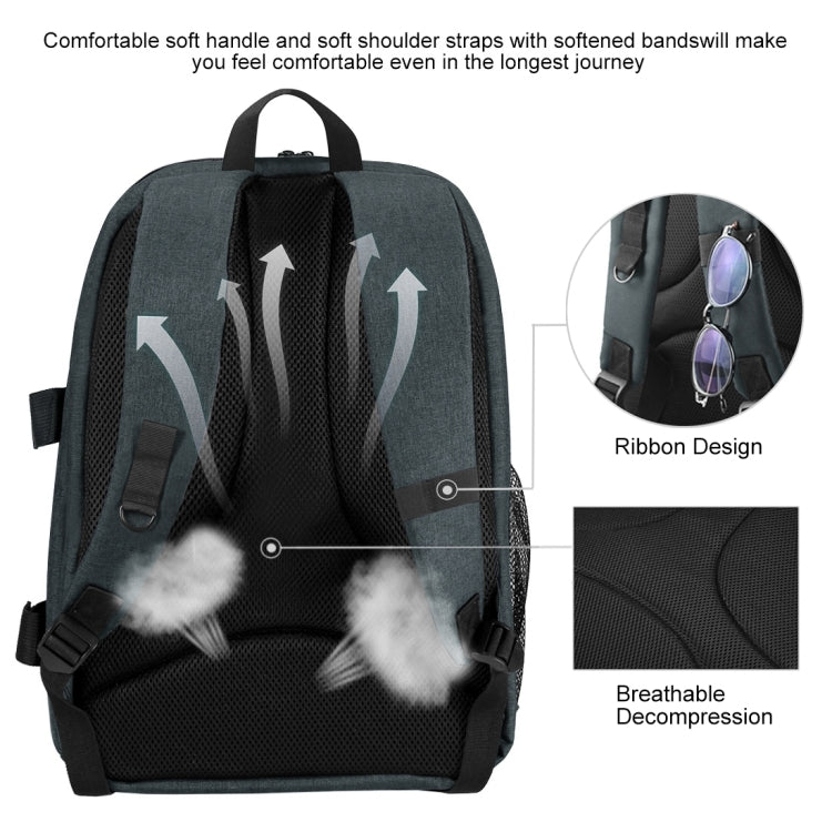 PULUZ Outdoor Portable Waterproof Scratch-proof Dual Shoulders Backpack Handheld PTZ Stabilizer Camera Bag with Rain Cover for Digital Camera, DJI Ronin-SC / Ronin-S(Grey) - free shipping - PMC Jewellery - Order now!