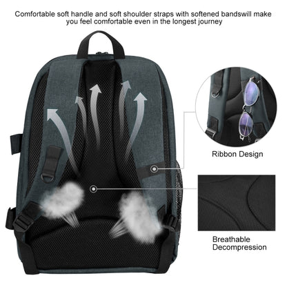 PULUZ Outdoor Portable Waterproof Scratch-proof Dual Shoulders Backpack Handheld PTZ Stabilizer Camera Bag with Rain Cover for Digital Camera, DJI Ronin-SC / Ronin-S(Grey) - free shipping - PMC Jewellery - Order now!